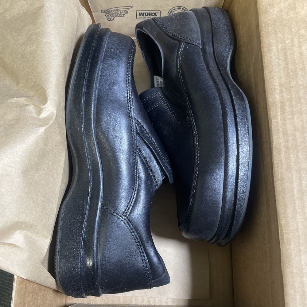 Red Wing 6646 Mens 7 H Black Leather Safety Toe EH Work Shoes New in Box
